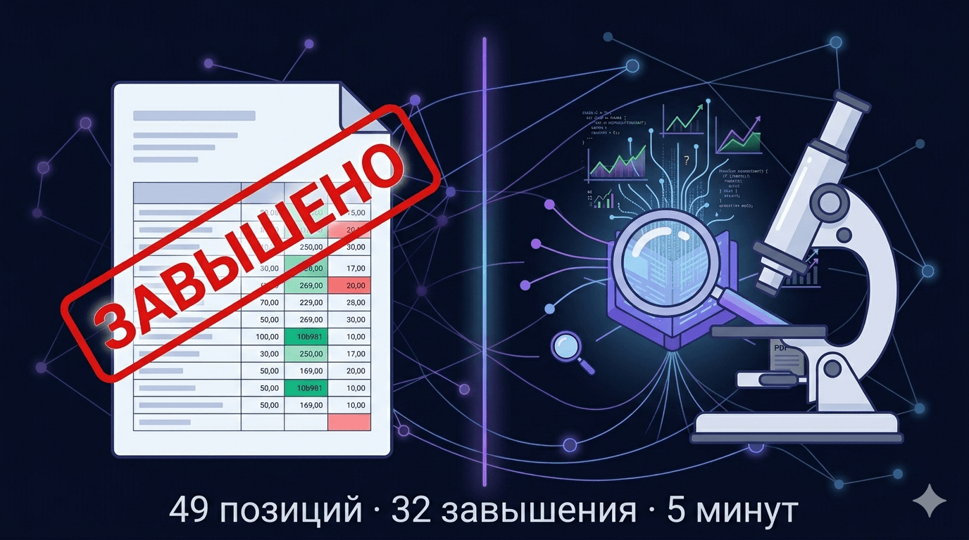 Подрядчик прислал смету на сантехнику. Вот что нашёл ИИ-сметчик за 5 минут.
